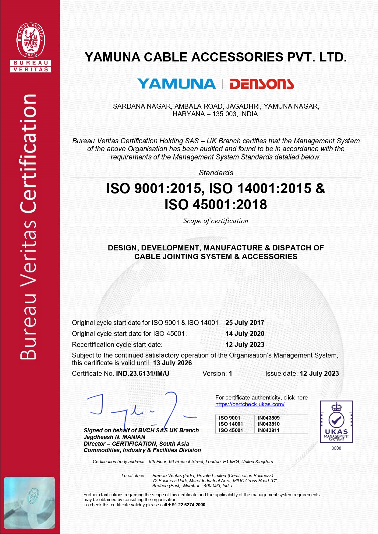 BUREAU VERITAS Certification