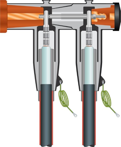 Pre Moulded T-Connectors (Front & Rear) for 24kV 630A (for Type-C Bushing)